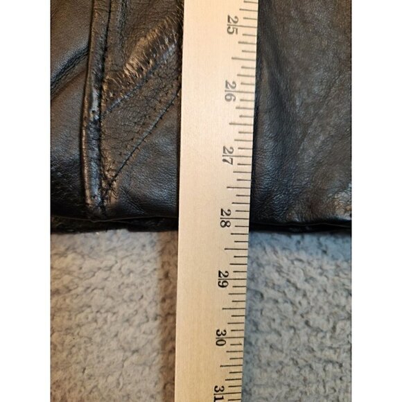 Vintage Black Leather Patchwork Blazer Womens Medium Leather and Soul - Picture 8 of 16